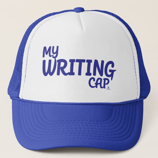 My Writing Process Fun Author Logo Design Trucker Hat (Front)