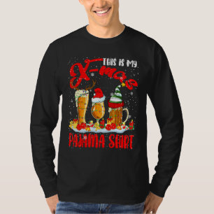 My X Mas Pajama Shirt Xmas Santa Reindeer Elf Beer