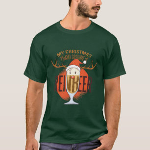My Xmas Pajama Costume Is ReinBEER Funny BEER Mens T-Shirt