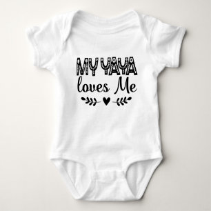 My Yaya Loves Me Baby Bodysuit