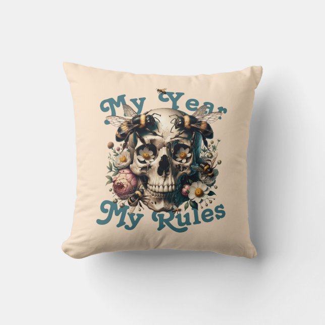 My Year My Rules Woman Power Xmas Custom Year Cushion (Front)