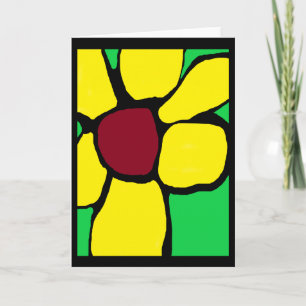 My Yellow flower Abstract Card