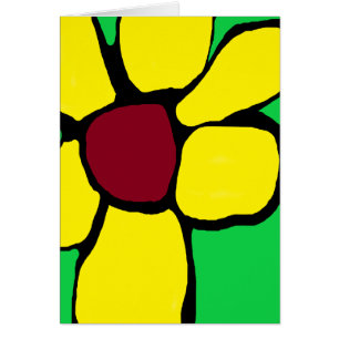 My Yellow flower Abstract Card