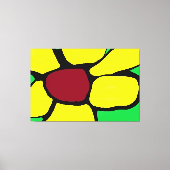 My Yellow Flower, Abstract Stretched Canvas Print (Front)