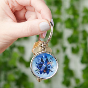 Myalgic Encephalomyelitis ME/CFS Awareness Ribbon Key Ring