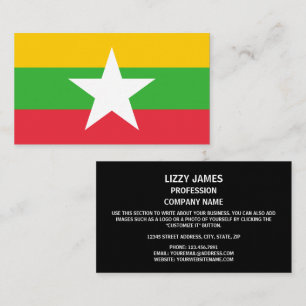 Myanma / Burmese Flag, Flag of Myanmar / Burma Business Card