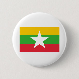Myanma Flag 6 Cm Round Badge