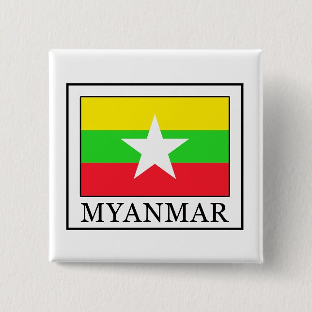 Myanmar 15 Cm Square Badge (Front)