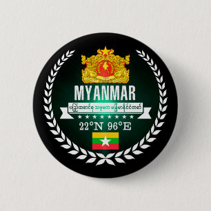 Myanmar 6 Cm Round Badge