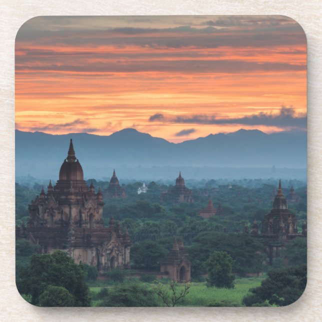Myanmar, Bagan Sunrise Coaster (Front)
