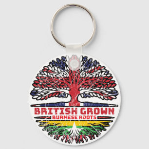 Myanmar Burmese Burma Uk United Kingdom British Key Ring