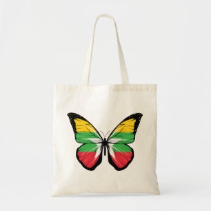 Myanmar Butterfly Flag Tote Bag