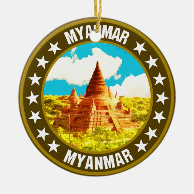 Myanmar                                            ceramic tree decoration (Front)