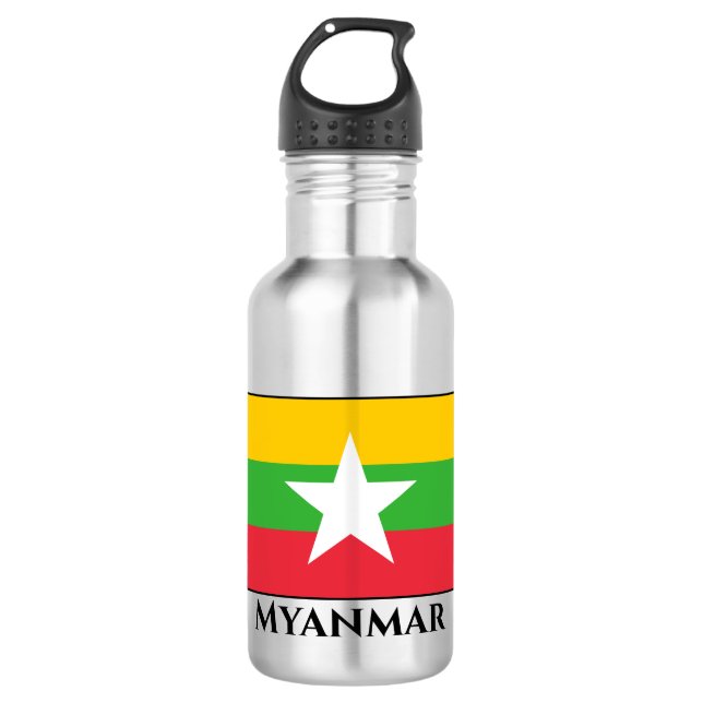 Myanmar Flag 532 Ml Water Bottle (Front)