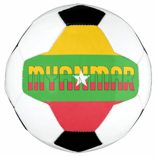 Myanmar Flag Adorable Patriotic Soccer Ball