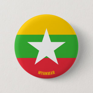 Myanmar Flag Charming Patriotic 6 Cm Round Badge