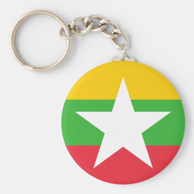 Myanmar Flag Key Ring (Front)