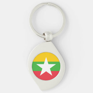 Myanmar Flag Key Ring