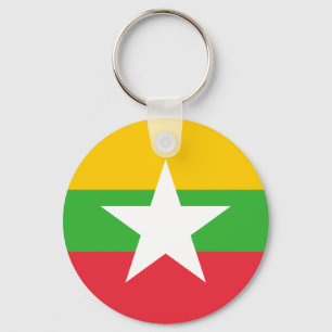 Myanmar Flag Key Ring