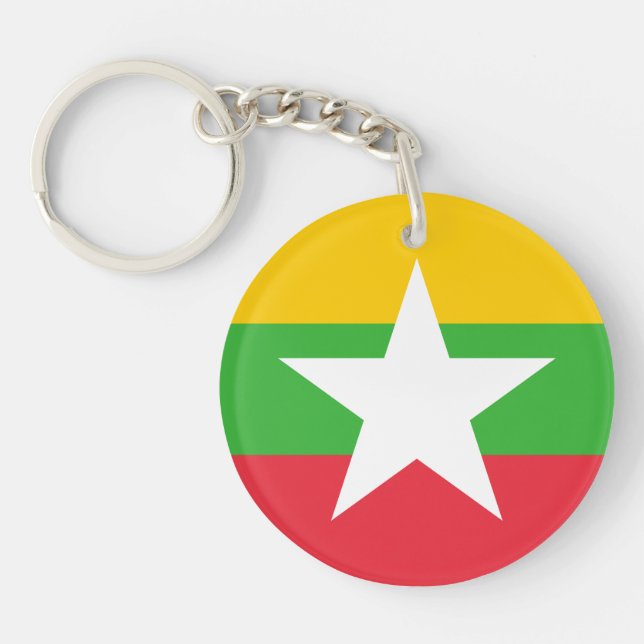 Myanmar Flag Key Ring (Front)