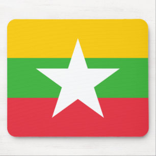 Myanmar Flag Mouse Pad