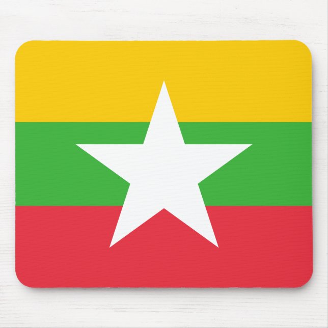 Myanmar Flag Mouse Pad (Front)