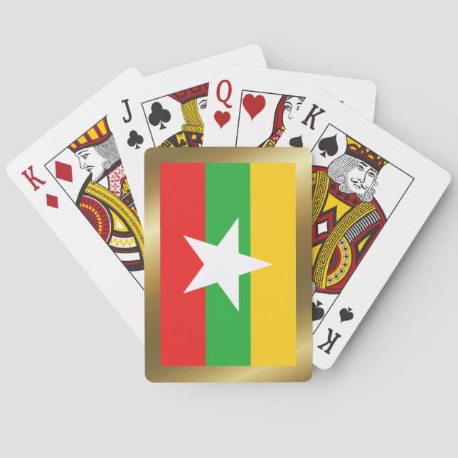 Myanmar Flag Playing Cards (Back)