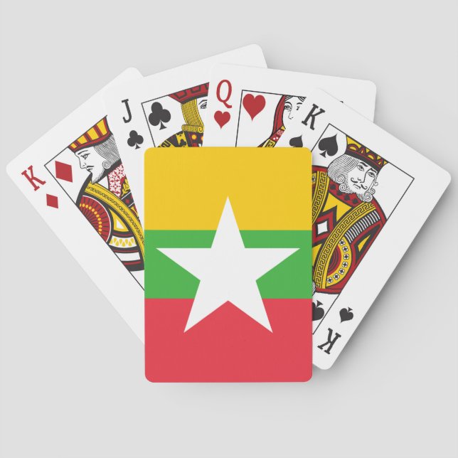 Myanmar Flag Playing Cards (Back)