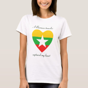 Myanmar Flag Sweetheart T-Shirt
