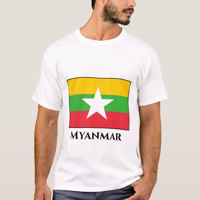 Myanmar Flag T-Shirt (Front)