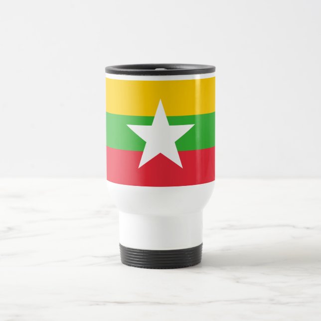 Myanmar Flag Travel Mug (Center)