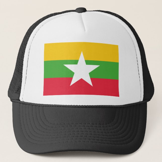 Myanmar Flag Trucker Hat (Front)