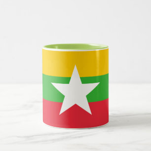 Myanmar Flag Two-Tone Coffee Mug