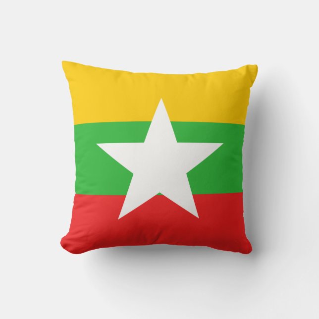 Myanmar Flag x Flag Pillow (Front)