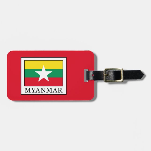 Myanmar Luggage Tag (Front Horizontal)