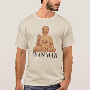 Myanmar, Peaceful spiritual zen Buddha 5 T-Shirt