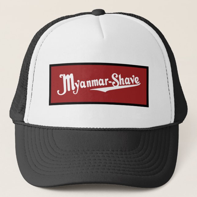 Myanmar-Shave - updated Burma-Shave Trucker Hat (Front)