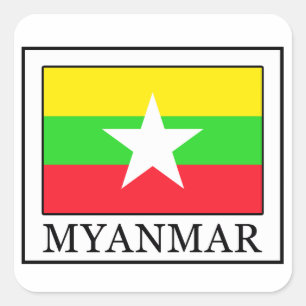 Myanmar Square Sticker