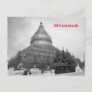 Myanmar Vintage Travel Tourism Add Postcard