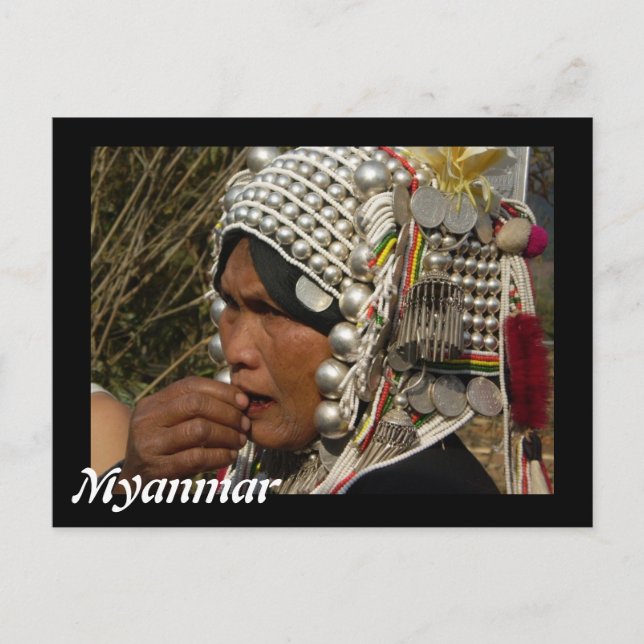 Myanmar woman postcard (Front)