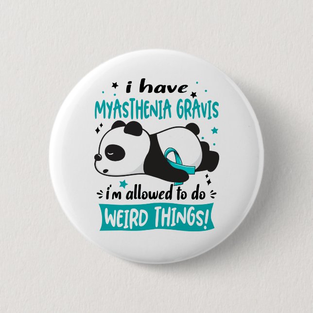 Myasthenia Gravis Awareness Month Ribbon Gifts 6 Cm Round Badge (Front)