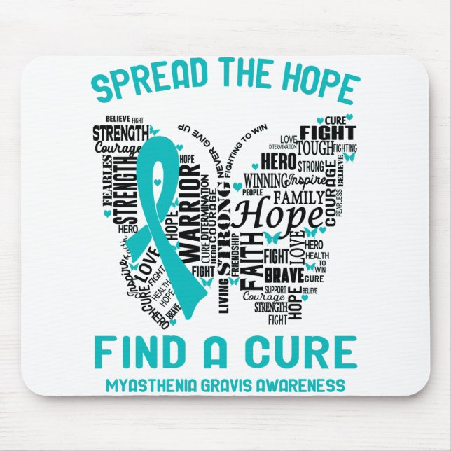 Myasthenia Gravis Awareness Month Ribbon Gifts Mouse Pad (Front)