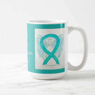 Myasthenia Gravis Awareness Ribbon Angel Mug