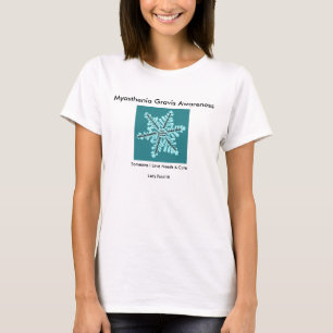 Myasthenia Gravis Awareness with Sysmptoms on Back T-Shirt