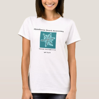 Myasthenia Gravis Awareness with Sysmptoms on Back T-Shirt
