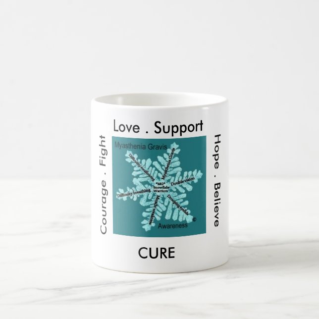 Myasthenia Gravis Love/Support/Courage/Love/ Mug (Center)