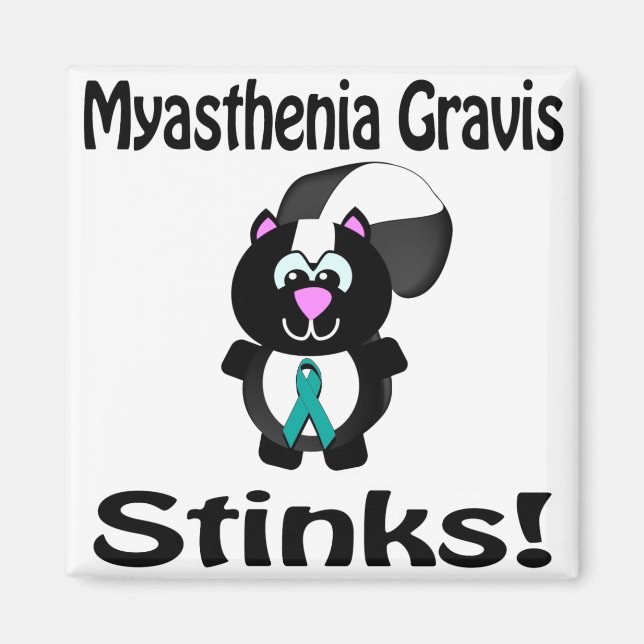 Myasthenia Gravis Stinks Skunk Awareness Design Magnet (Front)