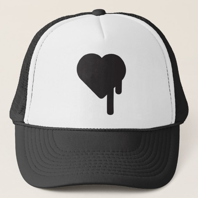 myblackheart heart trucker hat (Front)