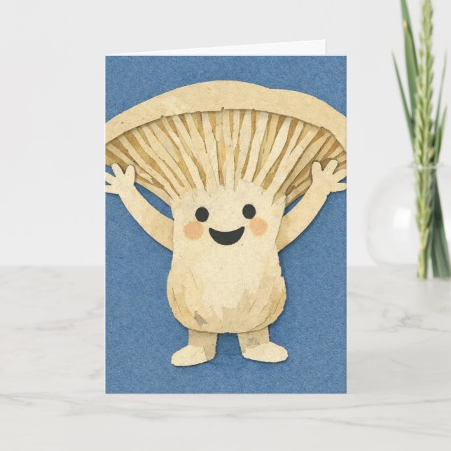 Mycelium Fun Mushroom Greeting Card (Front)