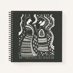 Mycenaean Greek Couple Spiral Notebook